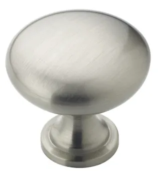 Amerock BP53005G10 Cabinet Knob, 1-1/8 in Projection, Zinc, Satin Nickel