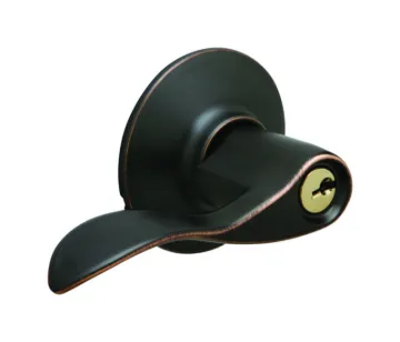 Schlage Accent F51A V ACC 716 Entry Lever Lockset, Solid Brass, Aged Bronze