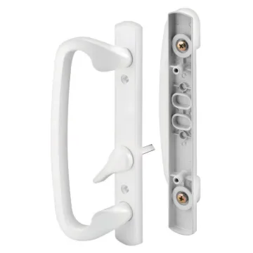Prime-Line C 1280 Handle Set, Aluminum, Painted, 1-5/8 to 1-7/8 in Thick Door