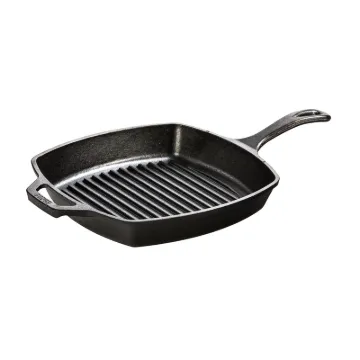 Lodge L8SGP3 Griddle Pan, Cast Iron, Black, Square