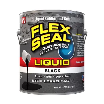 Flex Seal US855BLK01-2 Rubber Sealant Black, Black, 1 gal, Can