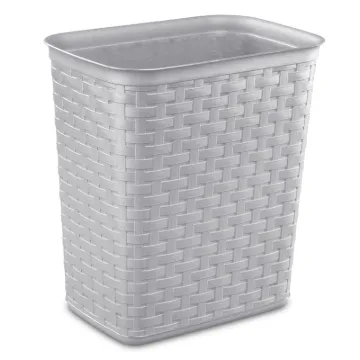 Sterilite 10346P06 Waste Basket, 3.4 gal Capacity, Plastic, Espresso, 8 in W, 12-5/8 in H