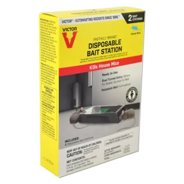 Victor Fast-Kill M914 Mouse Bait Station, 2 -Opening, Plastic