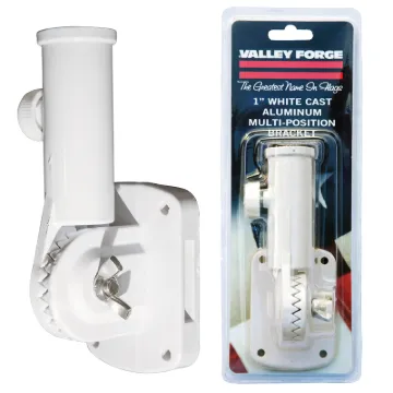 Valley Forge 60754 Flag Pole Bracket, Aluminum, White, Powder-Coated