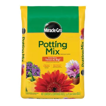 Miracle-Gro 75651300 Potting Soil Bag, 1 cu-ft Coverage Area, Bag