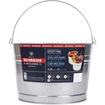 Behrens C17GS Scrub Pail, 4.45 gal Capacity, Galvanized Steel
