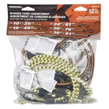 KEEPER 06313 Bungee Cord, Rubber, Hook End