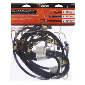 KEEPER 06356 Bungee Cord, Rubber, Hook End
