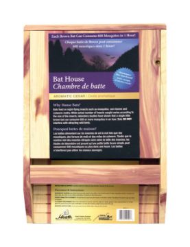 HEATH BAT-1 Bat House, 2-1/2 ft W, 11-1/2 ft D, 16-1/4 ft H, Cedar Wood