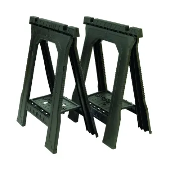 STANLEY FATMAX STST60952 Folding Sawhorse, 800 lb, 5 in W, 32 in H, 22-1/2 in D, Plastic, Black
