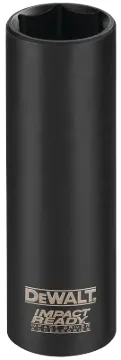 DeWALT Impact Ready DW22872 Impact Socket, 9/16 in Socket, 1/2 in Drive, Square Drive, 6 -Point, Ste