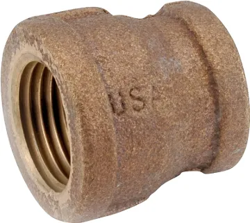 Anderson Metals 738119-0602 Reducing Coupling, 3/8 x 1/8 in, FIPT, Brass, 200 psi Pressure