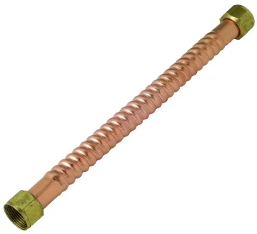 BrassCraft Copper-Flex WB00-18N Water Heater Connector, 3/4 in, FIP, Copper, 18 in L