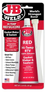 J-B Weld 31314 Red HighTemperature RTV Silicone Gasket Maker and Sealant -