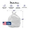 30" x 37" 30 Gallon 13 Mic Clear High-Density Can Liners (500 Pack)