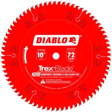 Diablo D1072CD Circular Saw Blade, 10 in Dia, 5/8 in Arbor, 72-Teeth, Carbide Cutting Edge
