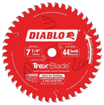 Diablo D0744CD Circular Saw Blade, 7-1/4 in Dia, 5/8 in Arbor, 44-Teeth, Carbide Cutting Edge