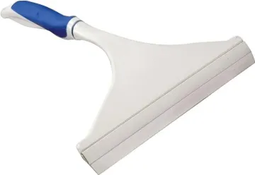 Simple Spaces YB88143L Window Squeegee, 9-3/8" Blade, Plastic Wide Blade, 10-1/4" OAL, Blue/White