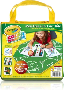 Crayola Color Wonder Mess Free 2-in-1 Art Tote, Mess Free Coloring