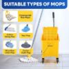 20qtSidePressMopBucketandWringerwithDurableSteelHardwareYellowImageImage4