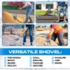 4815InchAluminumSnowScoopwithFiberglassHandlePlasticDGripYellowImage4