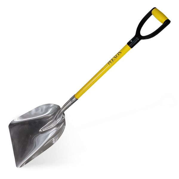 4812InchAluminumSnowScoopwithFiberglassHandlePlasticDGripYellowImage1