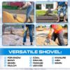 4812InchAluminumSnowScoopwithFiberglassHandlePlasticDGripYellowImage5