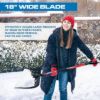 47SnowPusherwith2pieceFiberglassHandlePlasticDGrip18WideBladeImageImage4