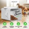 5lbSquareWhiteMetalPetFoodStorageContainerwithHandlesandScoopImage3