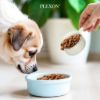 5lbSquareBeigeMetalPetFoodStorageContainerwithHandlesandScoopImage5