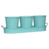 Setof3TiffanyBlueMetalGardenPlanterswithTrayImageImage1