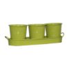 Setof3GreenMetalGardenPlanterswithTrayImageImage1