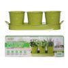 Setof3GreenMetalGardenPlanterswithTrayImageImage2