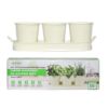 Setof3BeigeMetalGardenPlanterswithTrayImageImage2