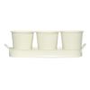 Setof3BeigeMetalGardenPlanterswithTrayImageImage3