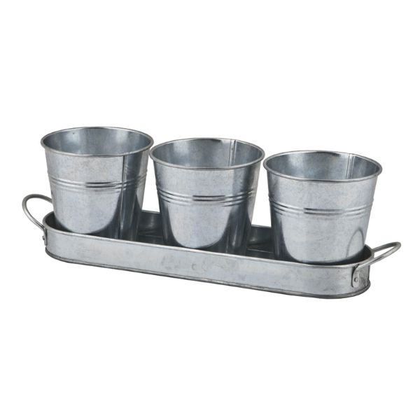 Setof3GalvanizedMetalGardenPlanterswithTrayImageImage1