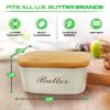 BeigeMetalButterDishwithWoodenLidImage2
