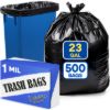 29" x 44" Trash Bags for Slim Rectangular Containers, Black, 200/Case, 60 Cases/Pallet