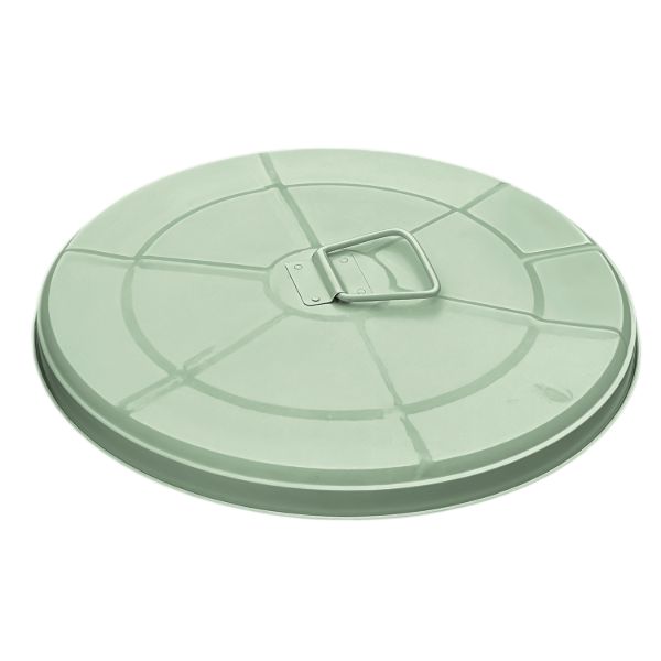 Lid for 20-Gallon Green Galvanized Steel Round Trash Can