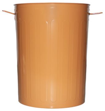 20-Gallon Copper Galvanized Steel Round Trash Can