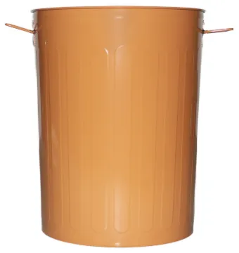 20-Gallon Copper Galvanized Steel Round Trash Can