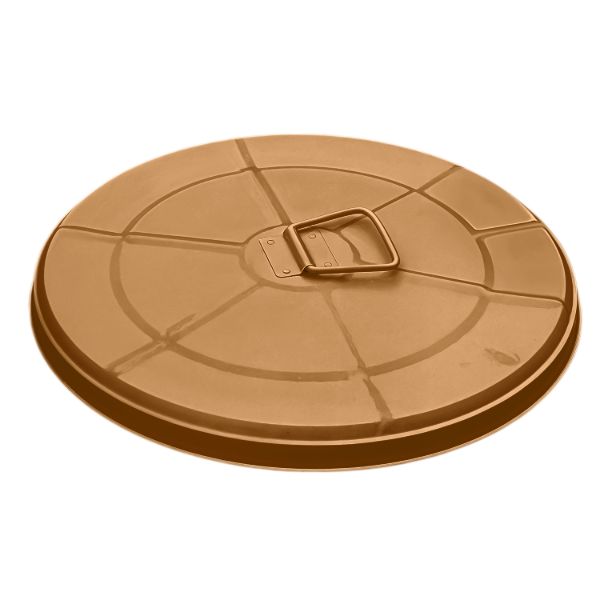 Picture of Lid for 20-Gallon Copper Galvanized Steel Round Trash Can