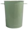 13-Gallon Green Galvanized Steel Round Trash Can
