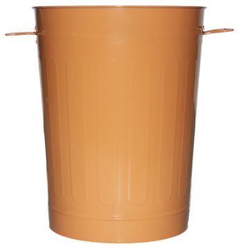 13-Gallon Cooper Galvanized Steel Round Trash Can