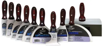 Pakka Wooden Handle Scraper Set: 1.25", 2", 3", 4", 5", 6", 6-In-1, 3"S, 10" Total Of 6 Each