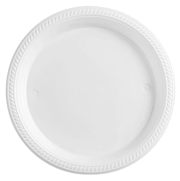 9" Plastic Plate PP Packed 100/Bag, 4 Bags Per Case