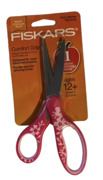 Fiskars Scissors Comfort Soft Grip 7'' Stainless Steel Pointed Tip
