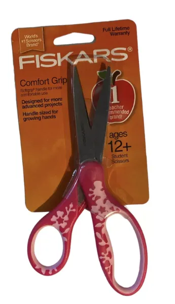 Fiskars Scissors Comfort Soft Grip 7'' Stainless Steel Pointed Tip