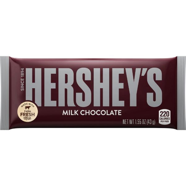 HERSHEY'S Milk Chocolate Bar 1.55 oz 36 Count