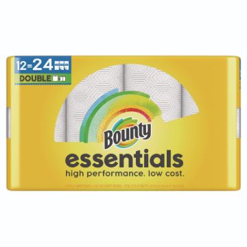Essentials Select-A-Size Kitchen Roll Paper Towels, 2-Ply, 108 Sheets/Roll, 12 Rolls/Carton